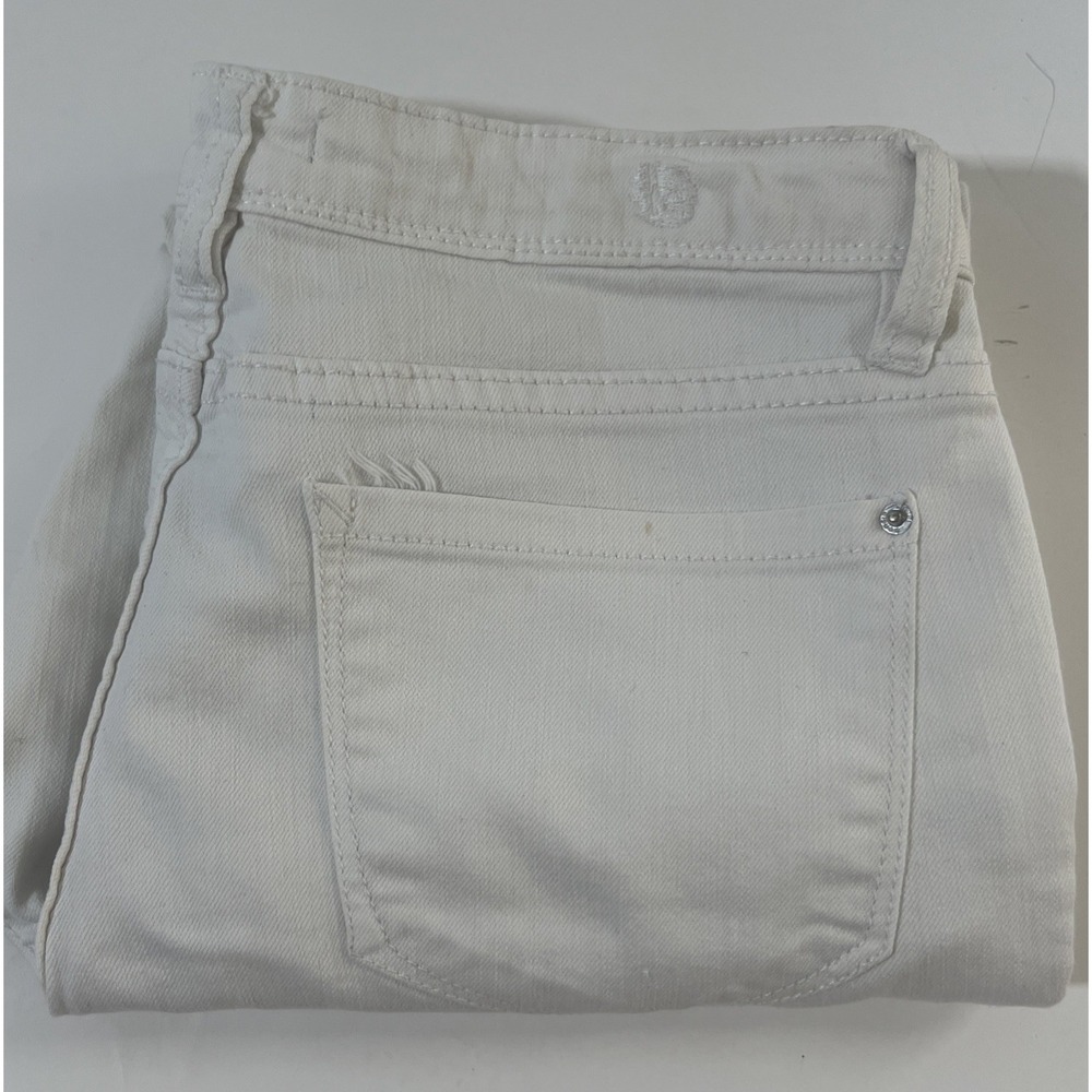 KENSIE Women's 5-Pocket Effortless Ankle White Jeans Size 29 Style# ENM00001X